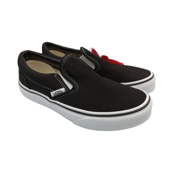 NEW VANS CLASSIC SLIP ON UNISEX VARIOUS YOUTH BLACK TRUE WHITE - Picture 8 of 10